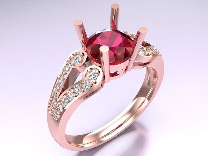 Diamond Ring - Womens Rings - N116202 3D print model