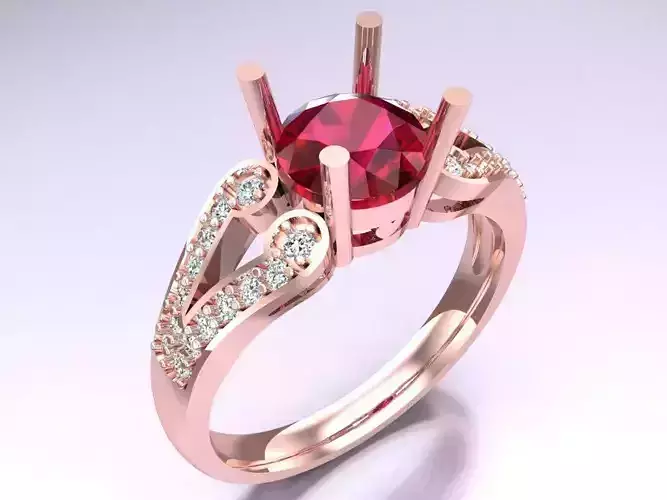 Diamond Ring - Womens Rings - N116202 3D print model