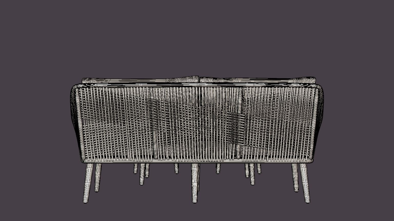 Fargo sofa set Low-poly 3D model_5