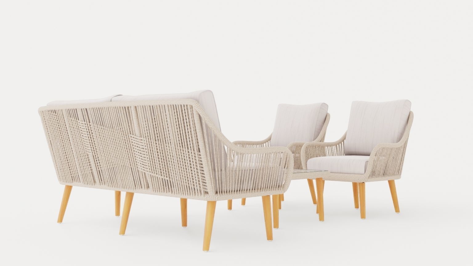 Fargo sofa set Low-poly 3D model_3