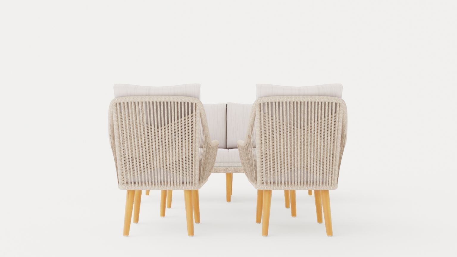 Fargo sofa set Low-poly 3D model_2