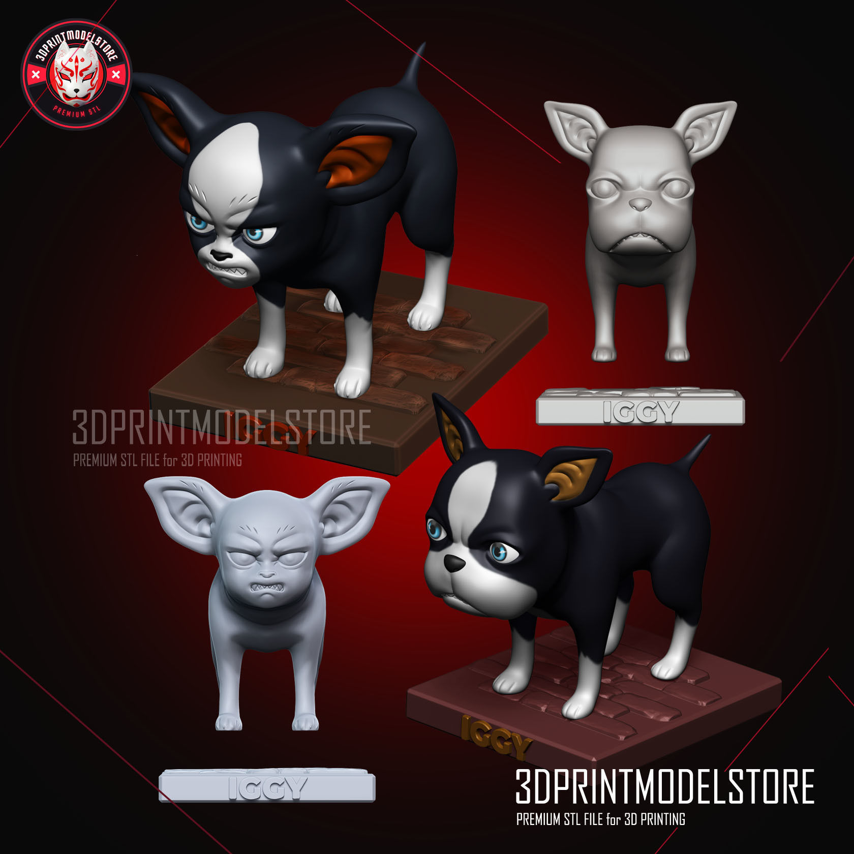 Iggy Jojo Bizarre Adventure  3D Model Collection_3