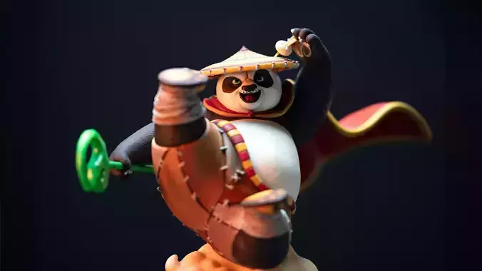 Kung Fu Panda Po 3D print model