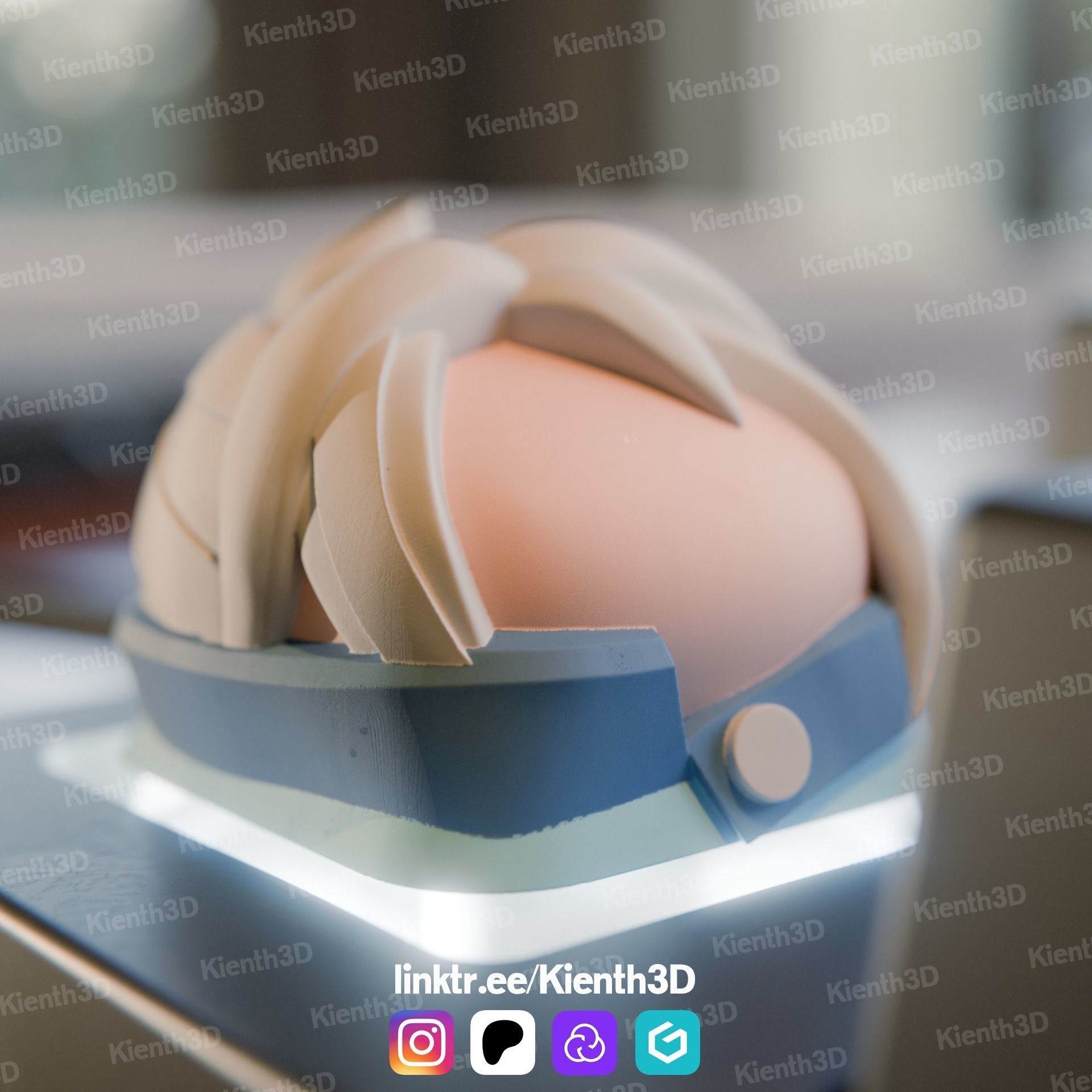 Jett Valorant Keycap 3D print model_3