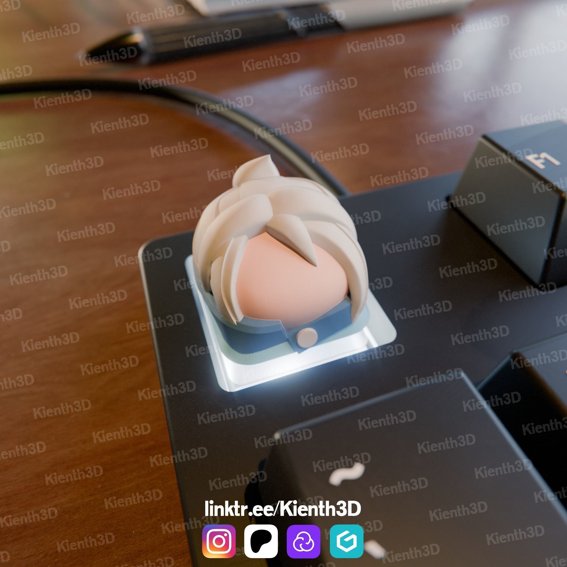 Jett Valorant Keycap 3D print model_1