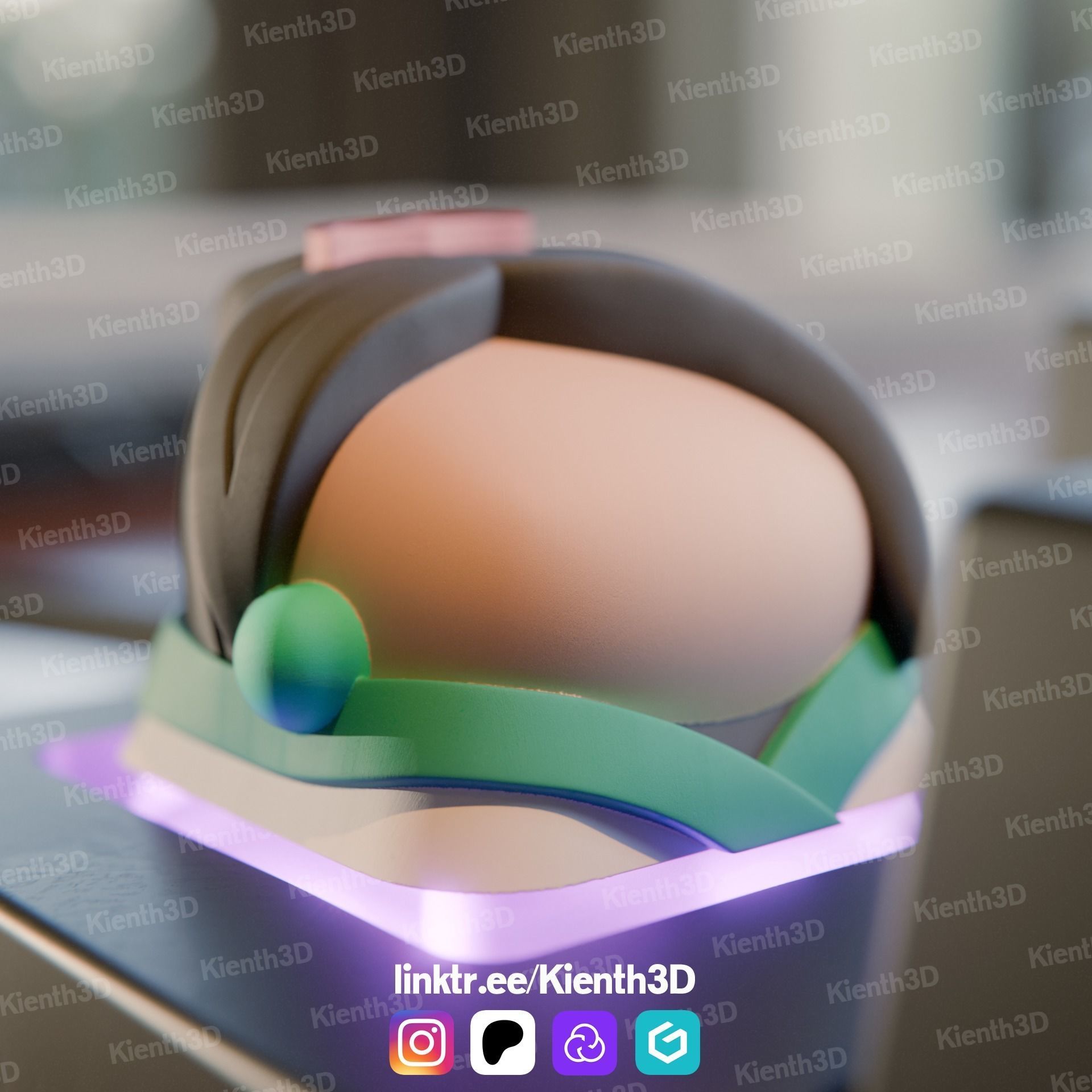 Sage Valorant Keycap 3D print model_3