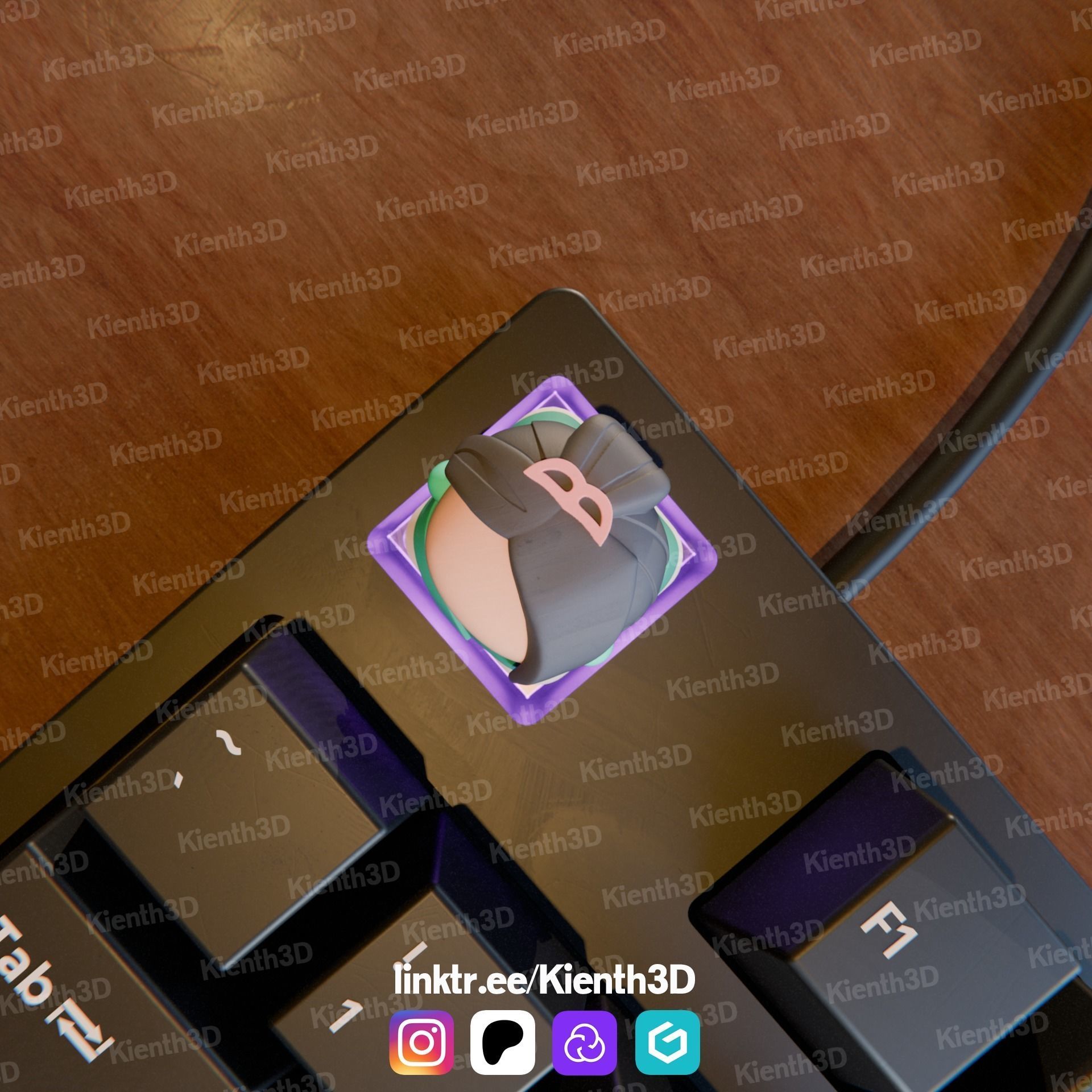 Sage Valorant Keycap 3D print model_2