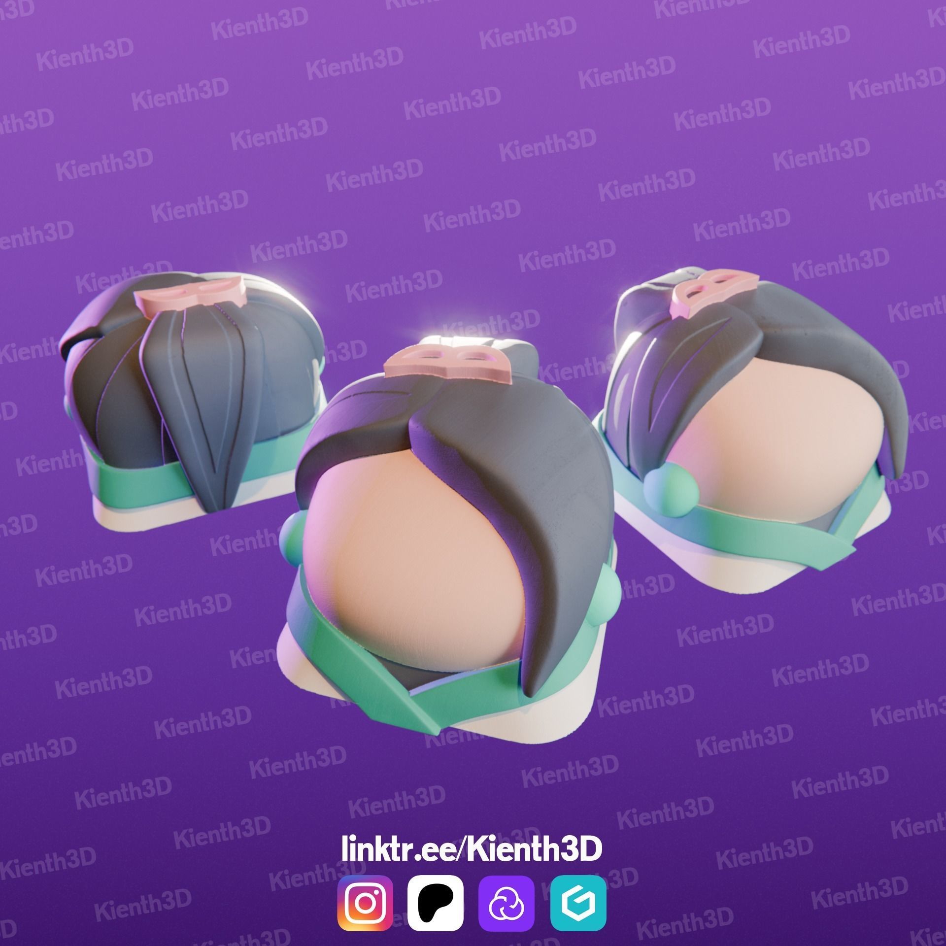 Sage Valorant Keycap 3D print model_4