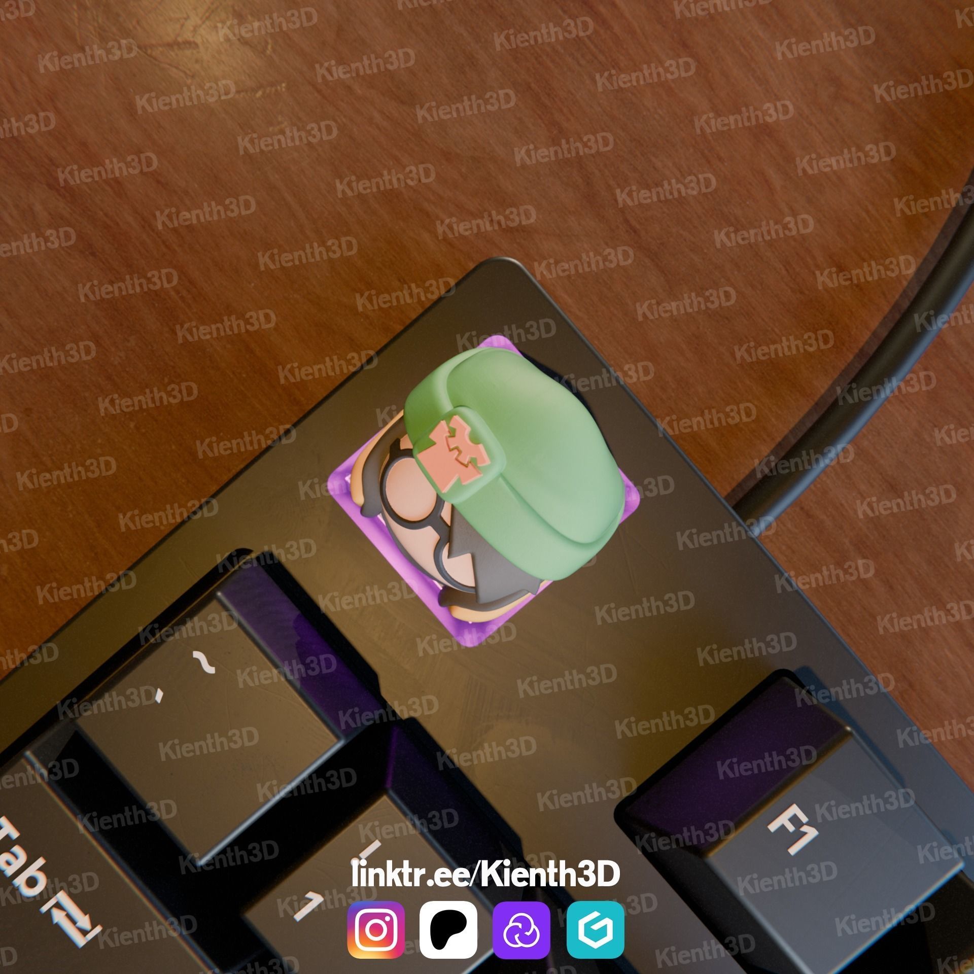 Killjoy Valorant Keycap 3D print model_2