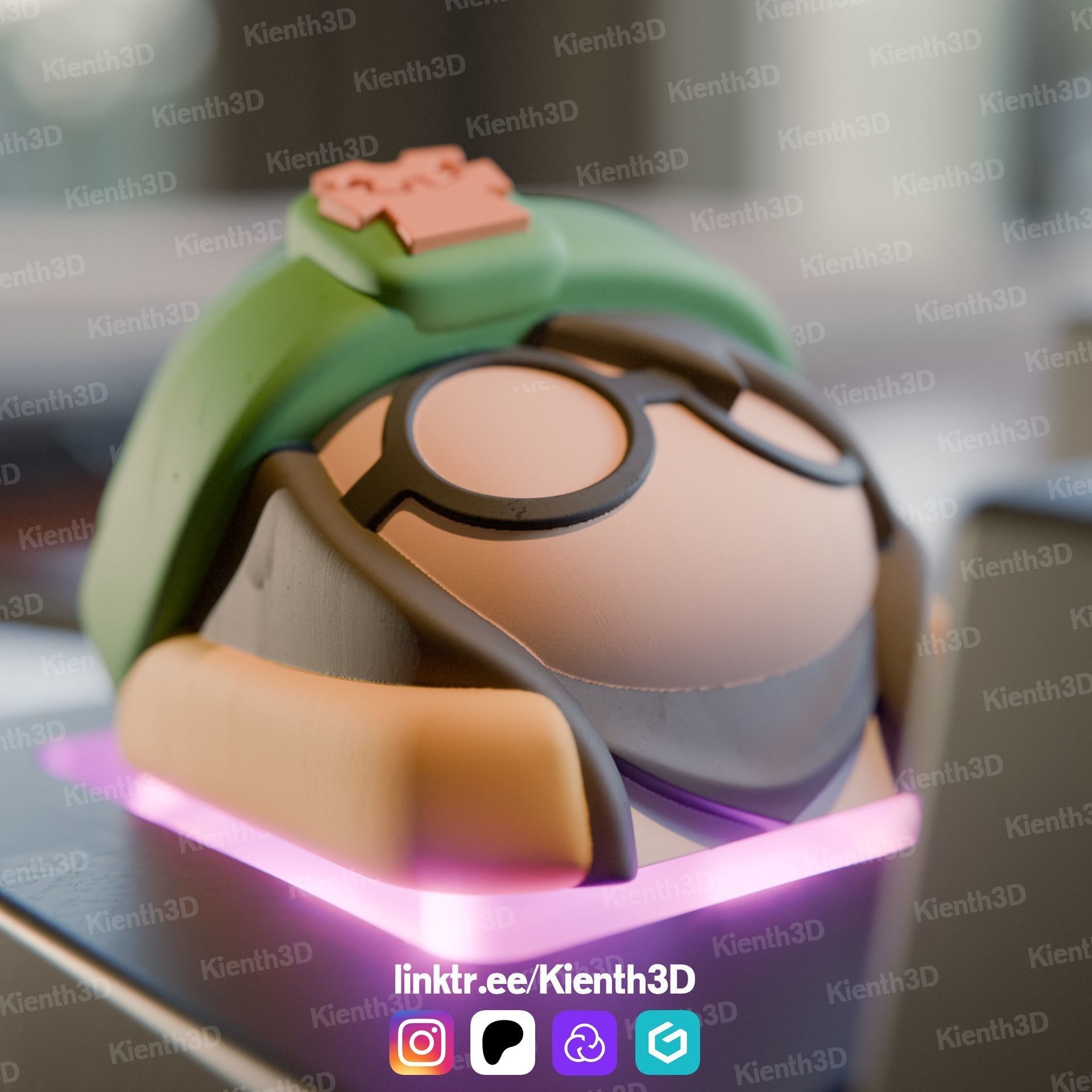 Killjoy Valorant Keycap 3D print model_3