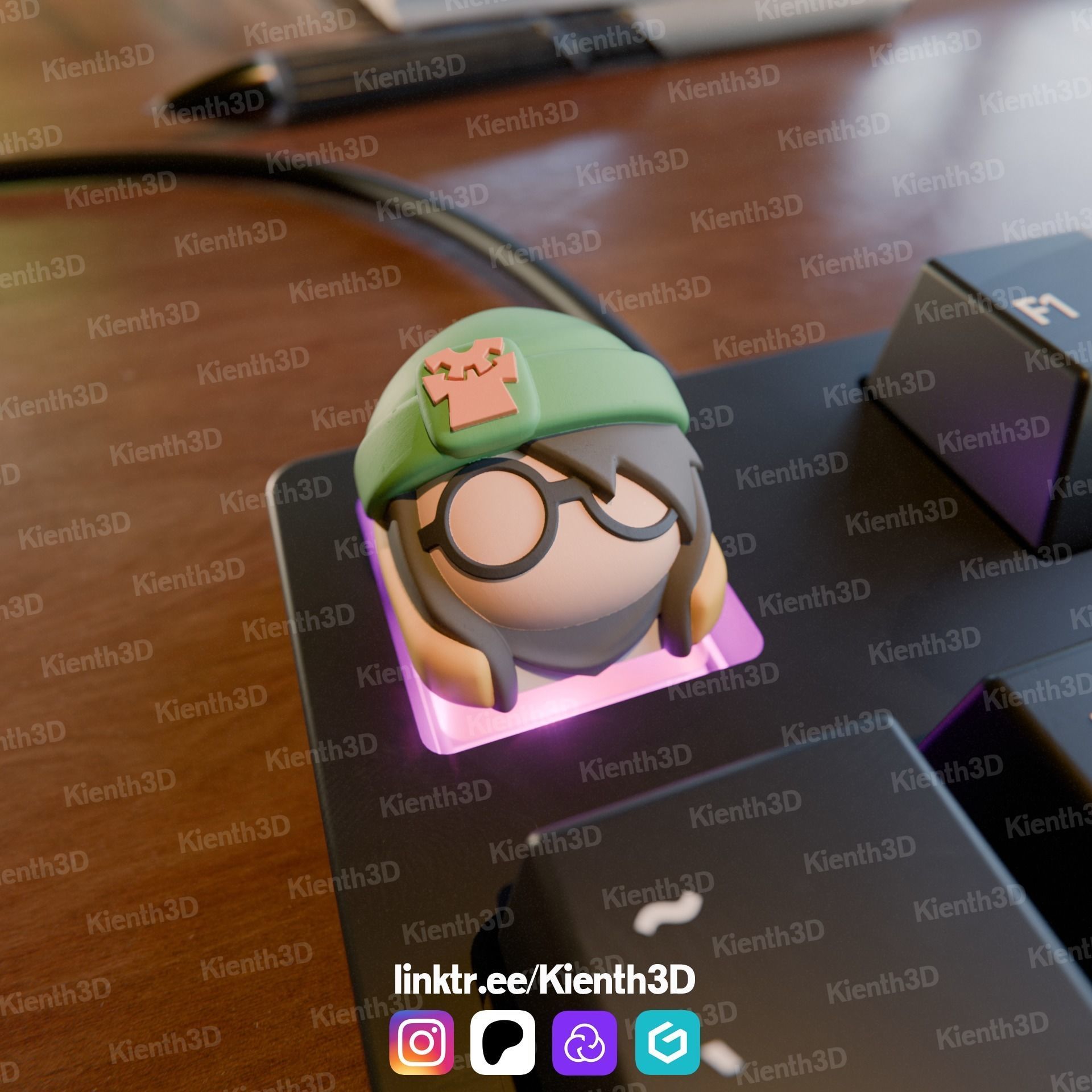 Killjoy Valorant Keycap 3D print model_1