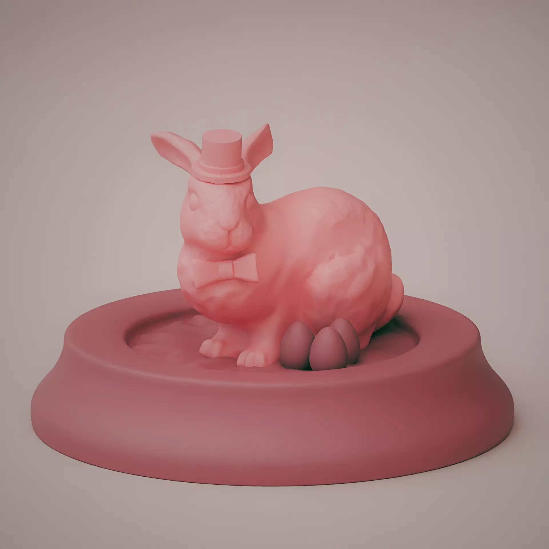 Easter Bunny For 3D printing Free 3D print model