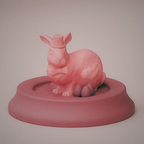 Easter Bunny For 3D printing Free 3D print model