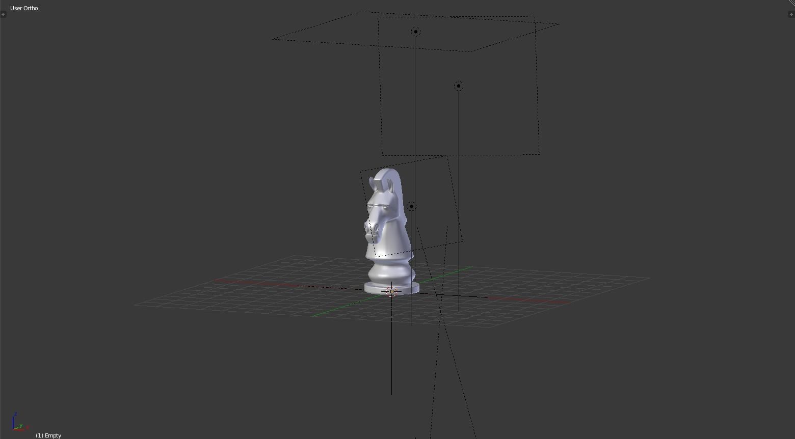 chess horse Low-poly 3D model_9