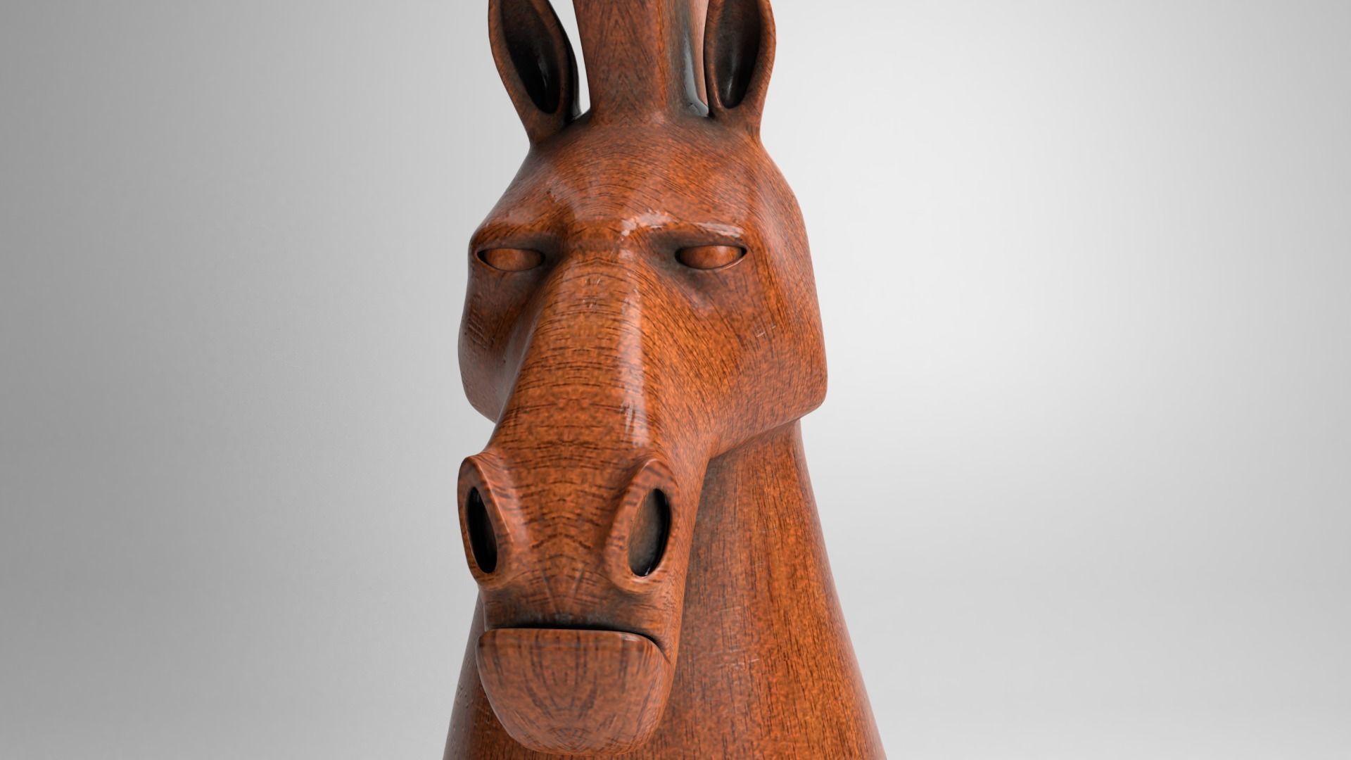 chess horse Low-poly 3D model_3