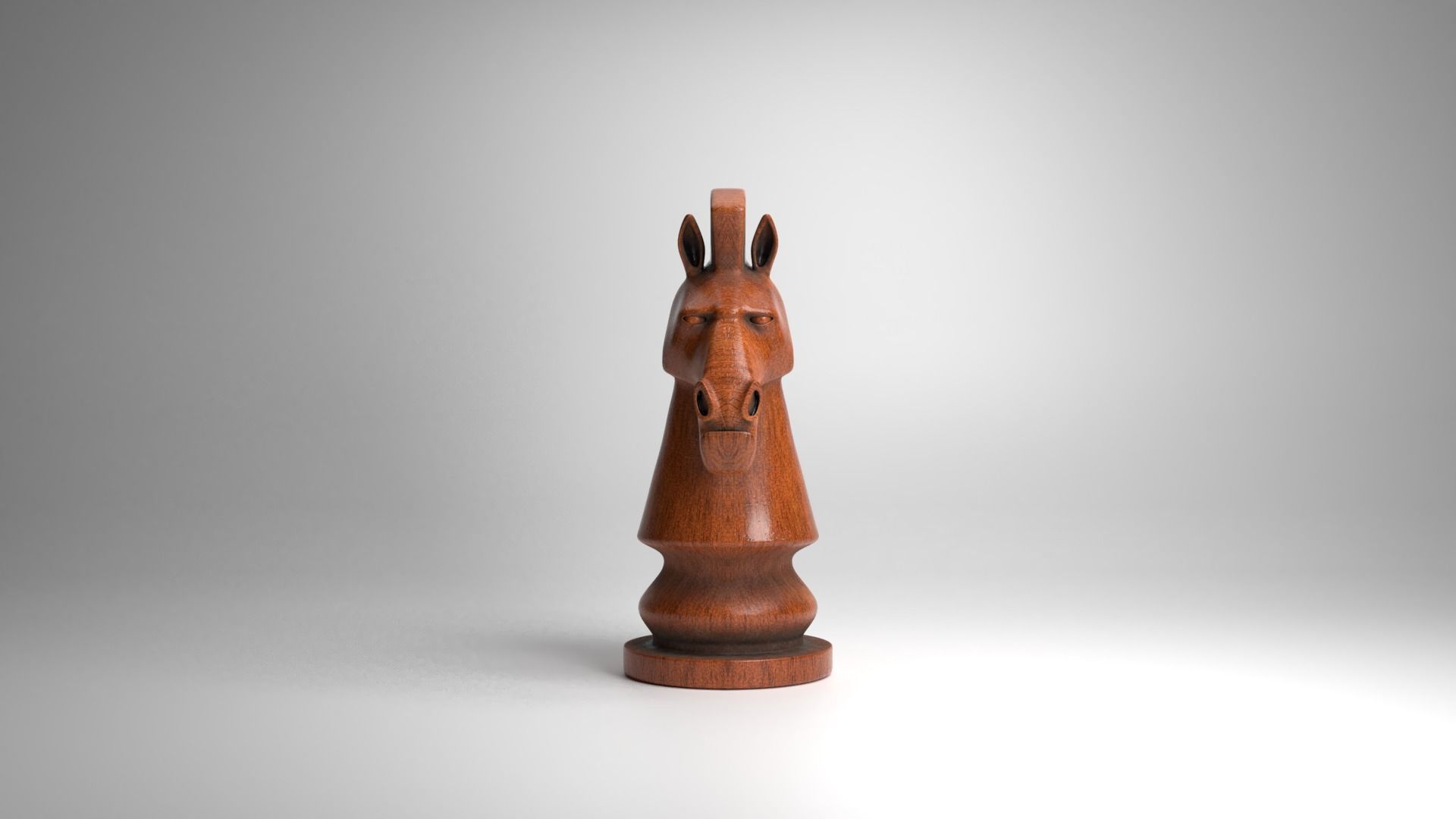 chess horse Low-poly 3D model_1