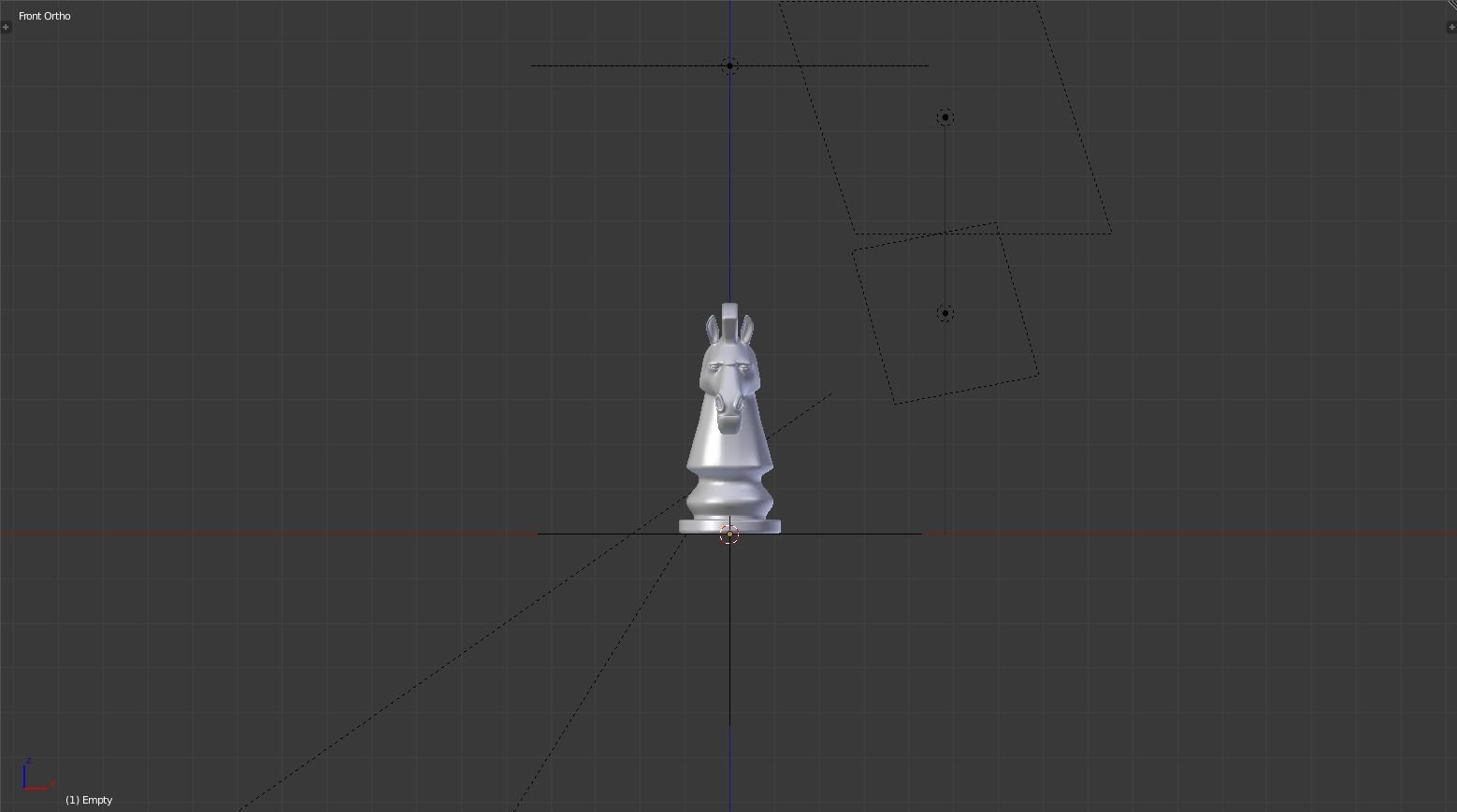chess horse Low-poly 3D model_7