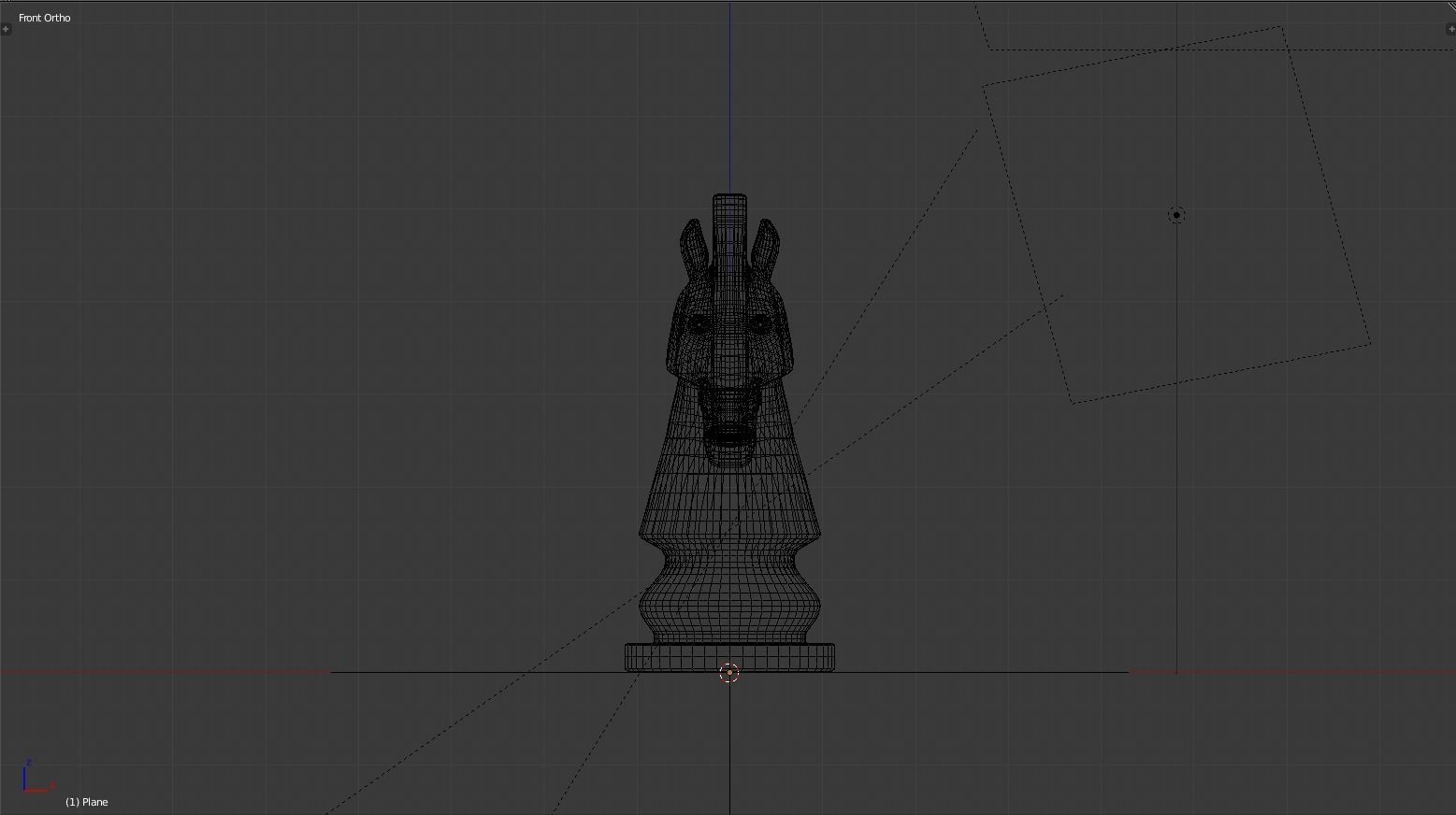 chess horse Low-poly 3D model_10