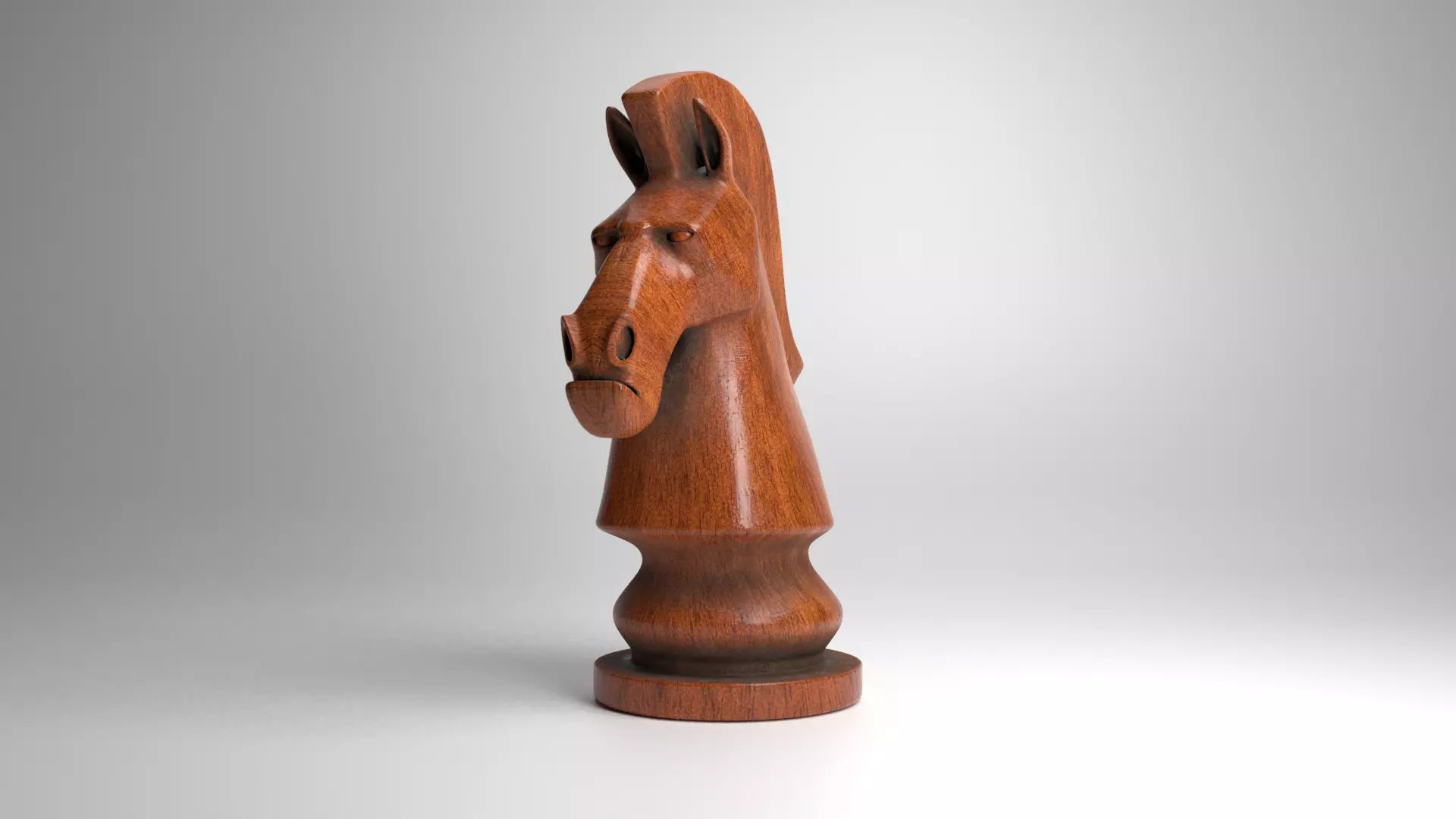 chess horse Low-poly 3D model_0
