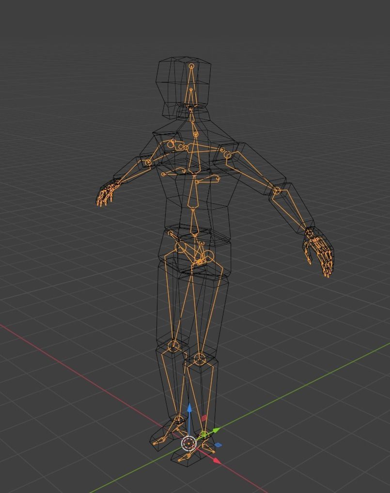 Low Poly Segmented Humanoid Non-Textured Free low-poly 3D model_2