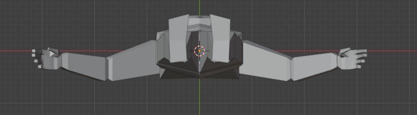 Low Poly Segmented Humanoid Non-Textured Free low-poly 3D model_5