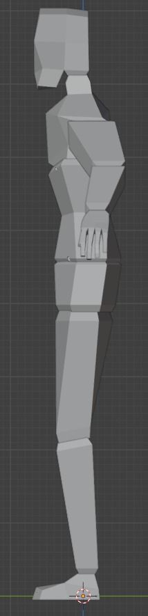 Low Poly Segmented Humanoid Non-Textured Free low-poly 3D model_1