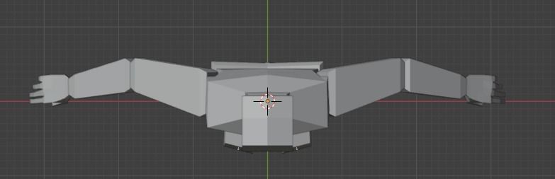 Low Poly Segmented Humanoid Non-Textured Free low-poly 3D model_4