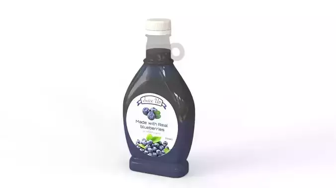 Berry syrup glass bottle