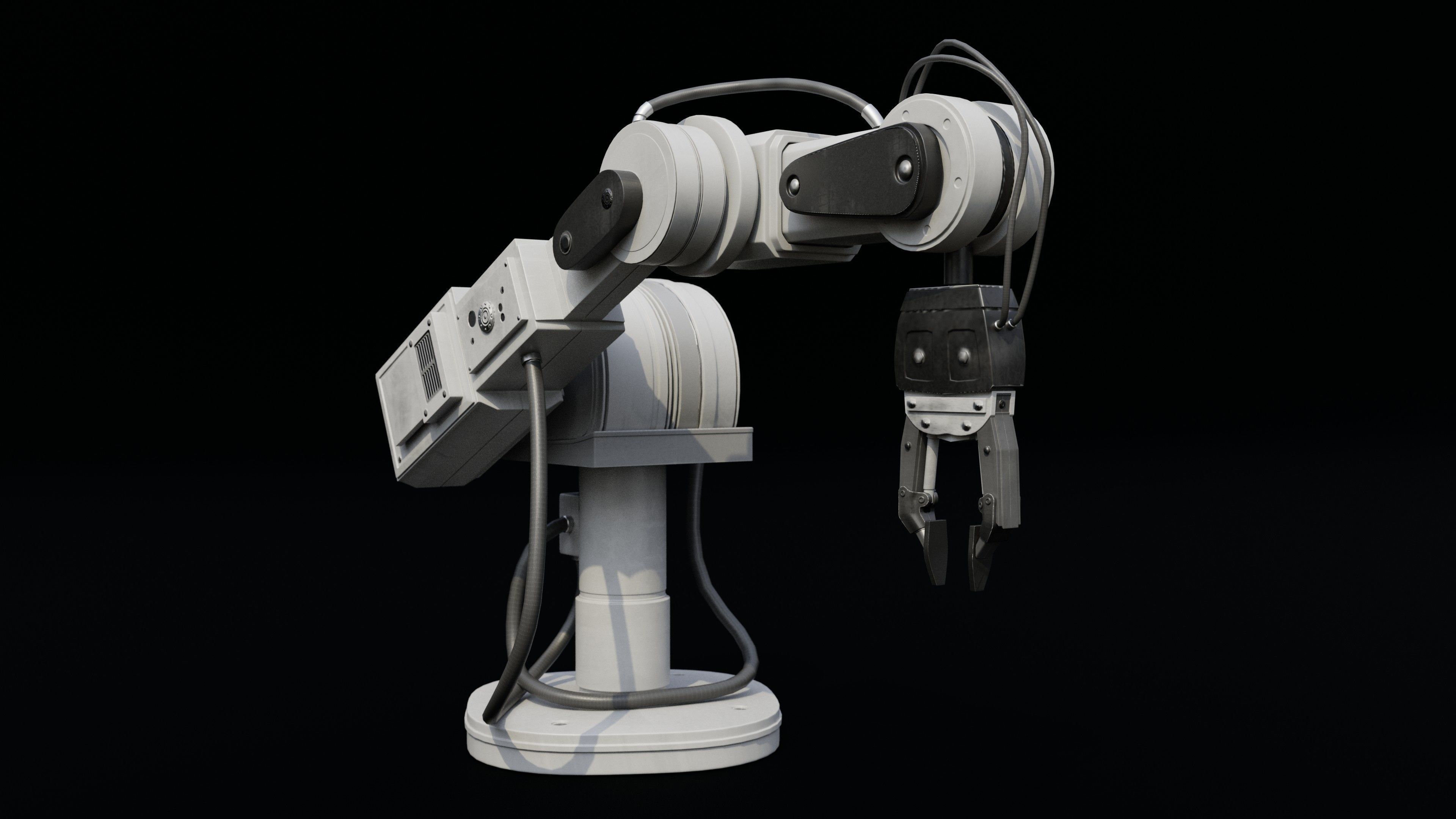 Mechanical arm Low-poly 3D model_6