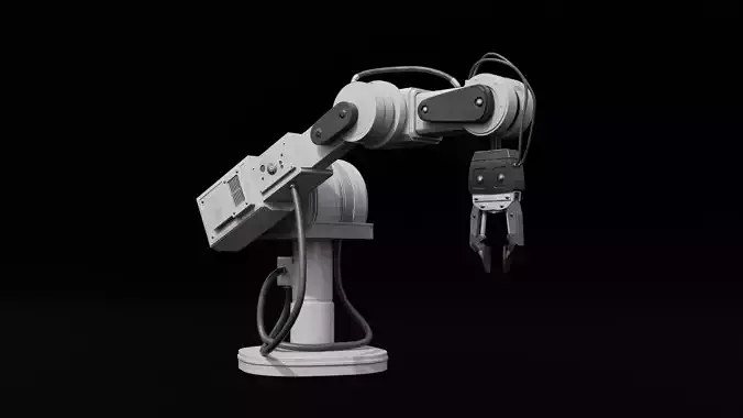 Mechanical arm Low-poly 3D model