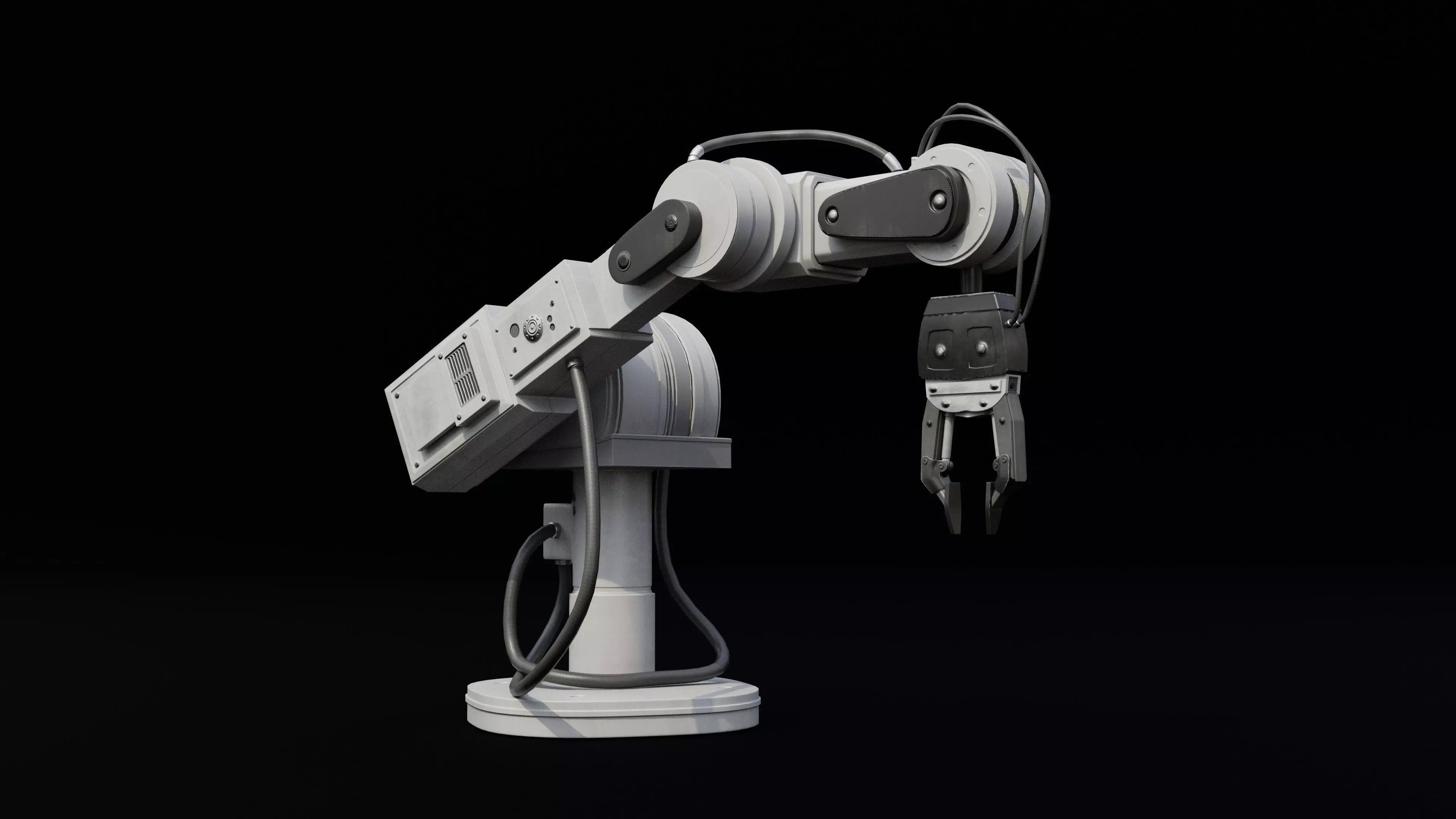 Mechanical arm Low-poly 3D model_0