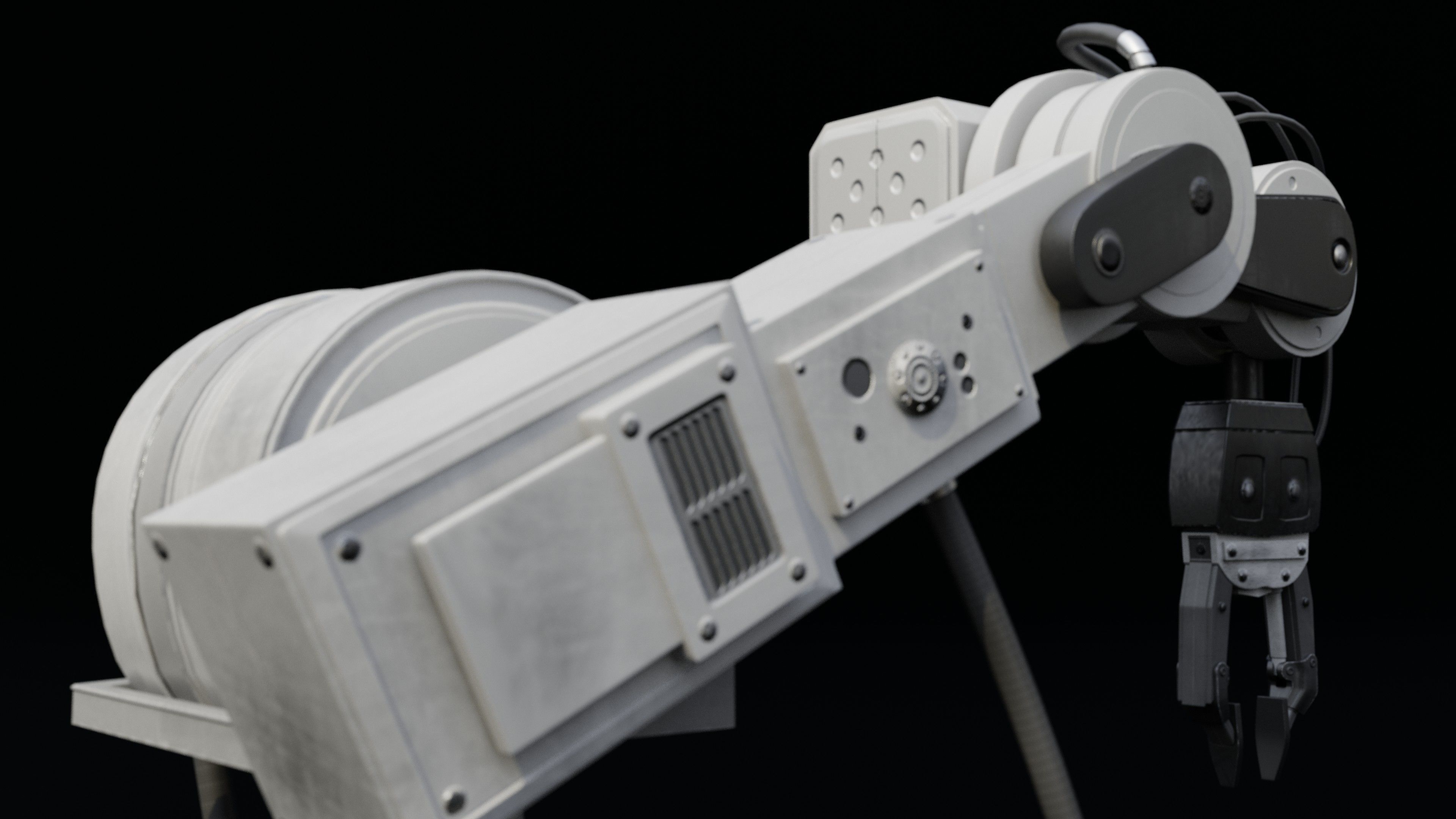 Mechanical arm Low-poly 3D model_4