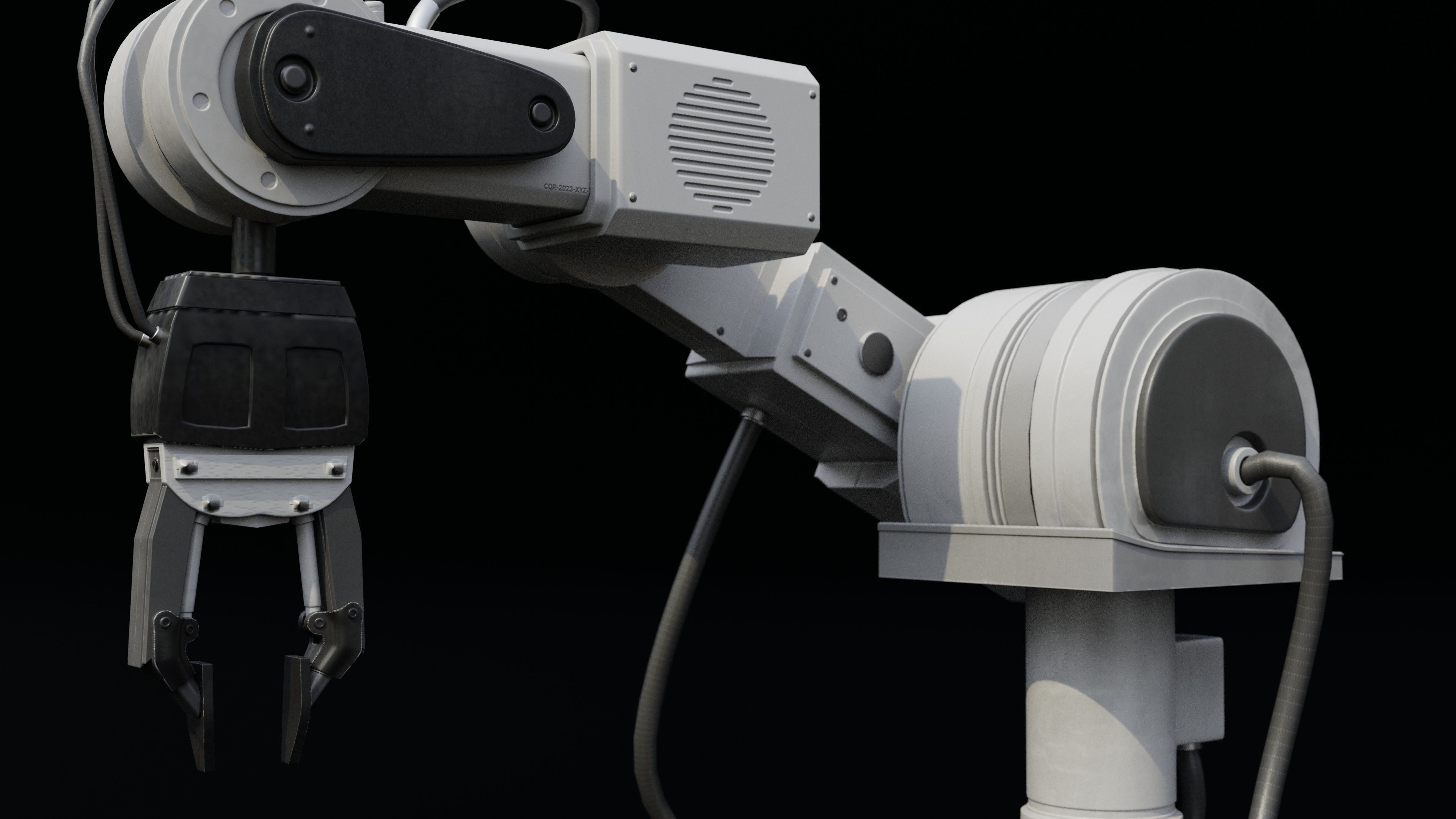 Mechanical arm Low-poly 3D model_5