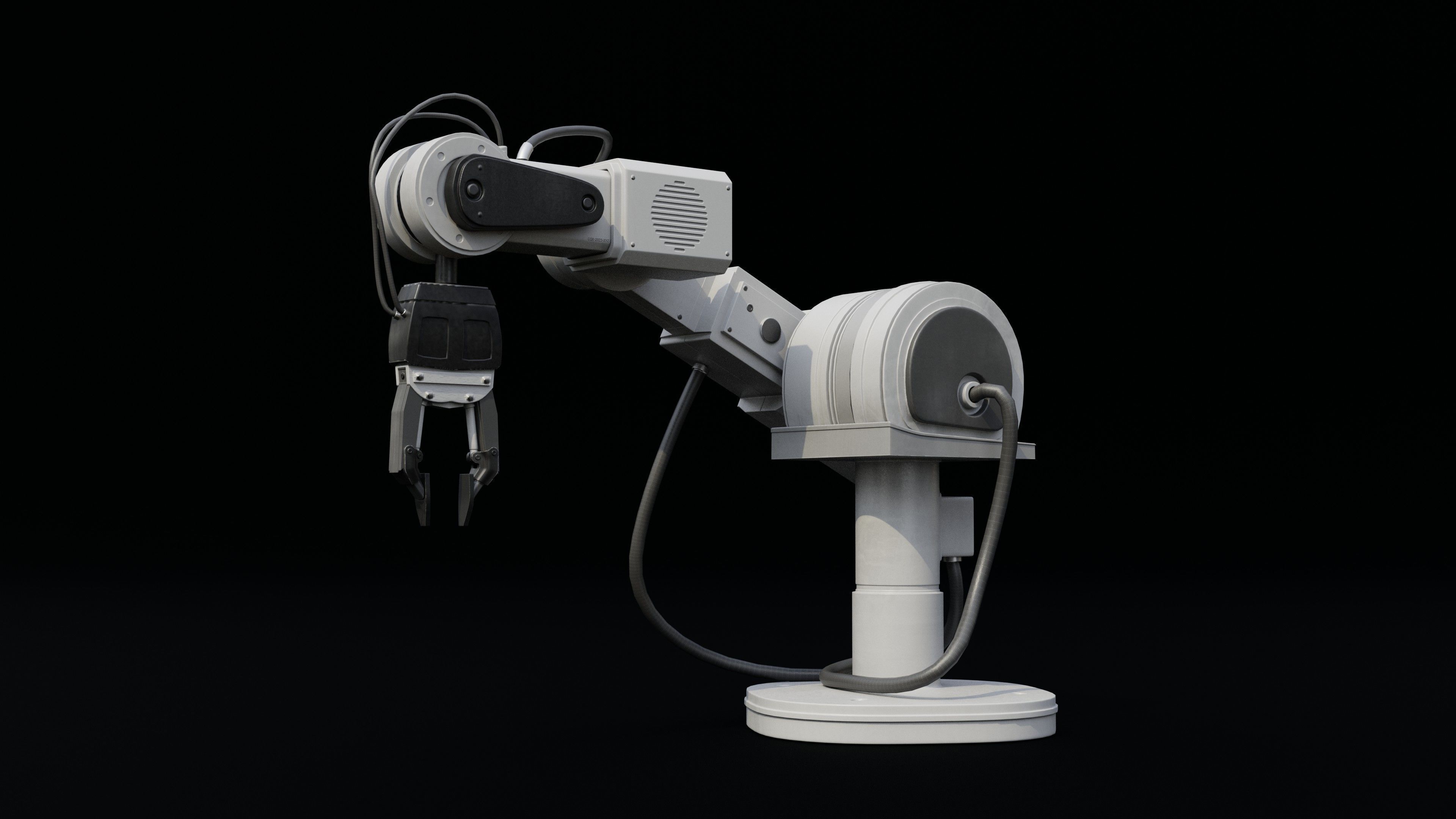 Mechanical arm Low-poly 3D model_2