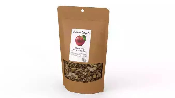Apple Granola packet 3D model