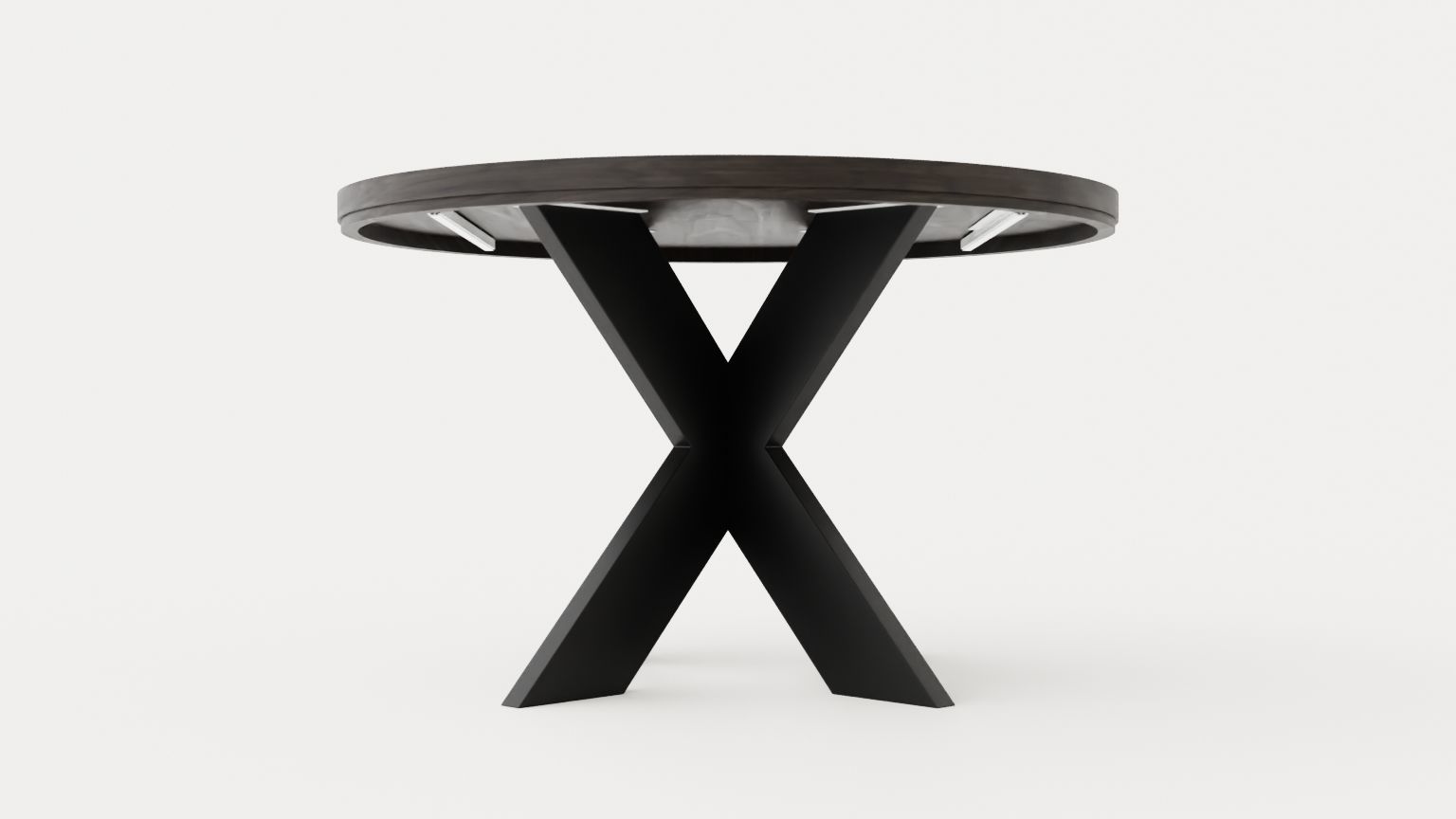 Somerset dining table round Low-poly 3D model_2