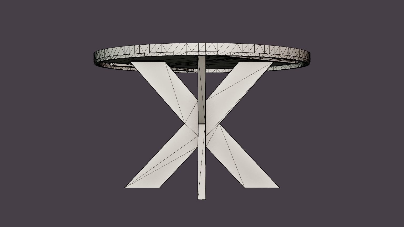 Somerset dining table round Low-poly 3D model_5