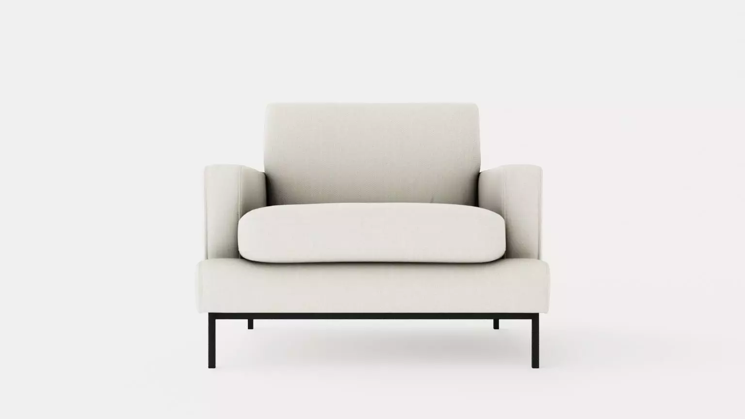 Crosby armchair Low-poly 3D model_0