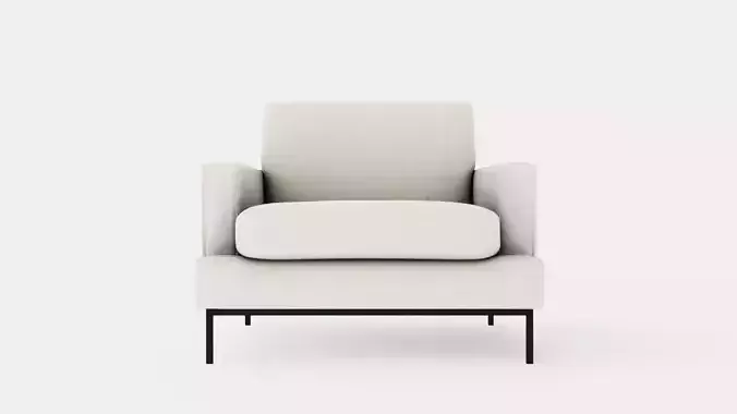 Crosby armchair Low-poly 3D model