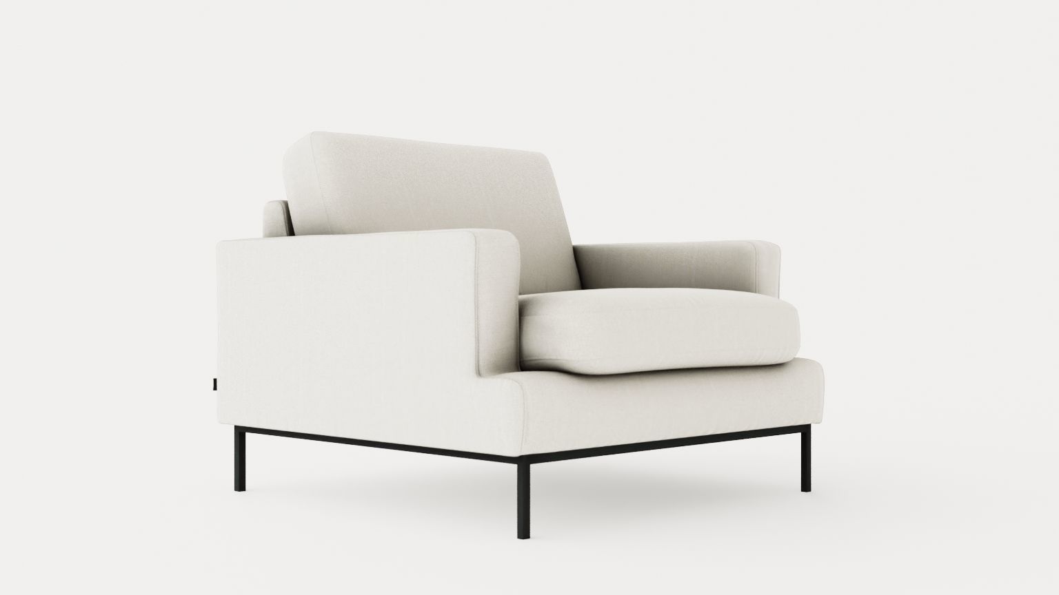 Crosby armchair Low-poly 3D model_1