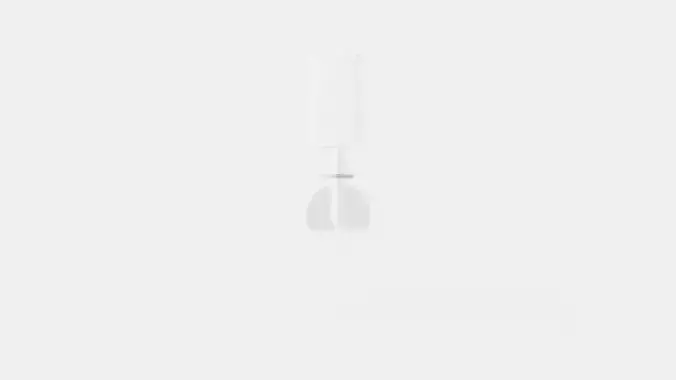 Amherst Wall Lamp - Silver - White Lampshade