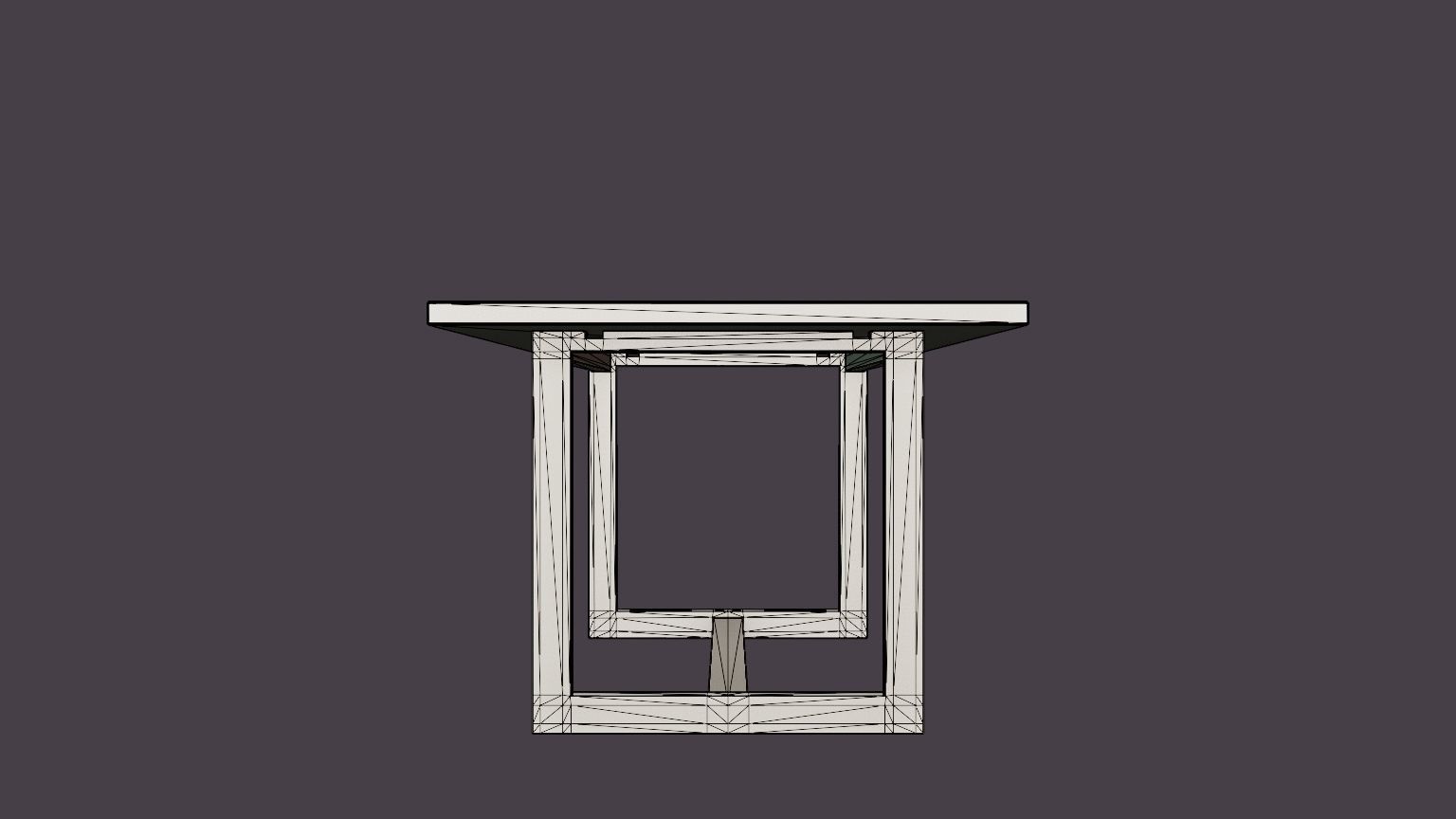 Hudson dining table light oak Low-poly 3D model_7