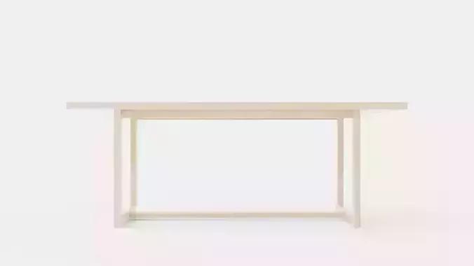 Hudson dining table light oak Low-poly 3D model