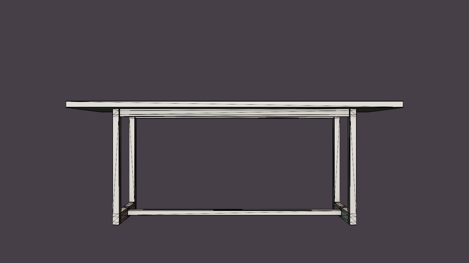 Hudson dining table light oak Low-poly 3D model_5