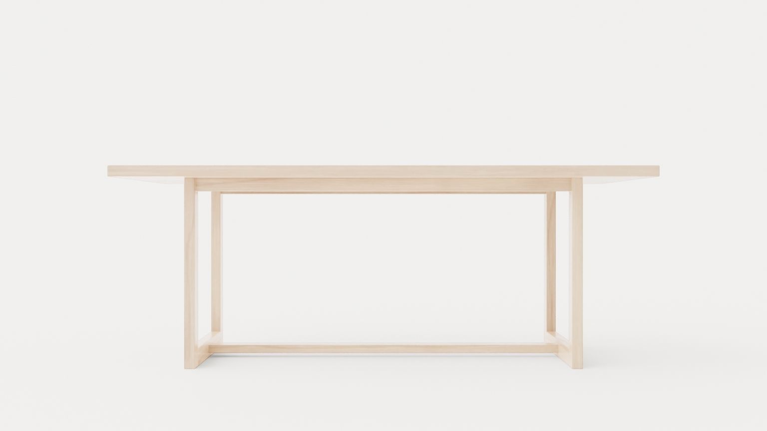 Hudson dining table light oak Low-poly 3D model_4