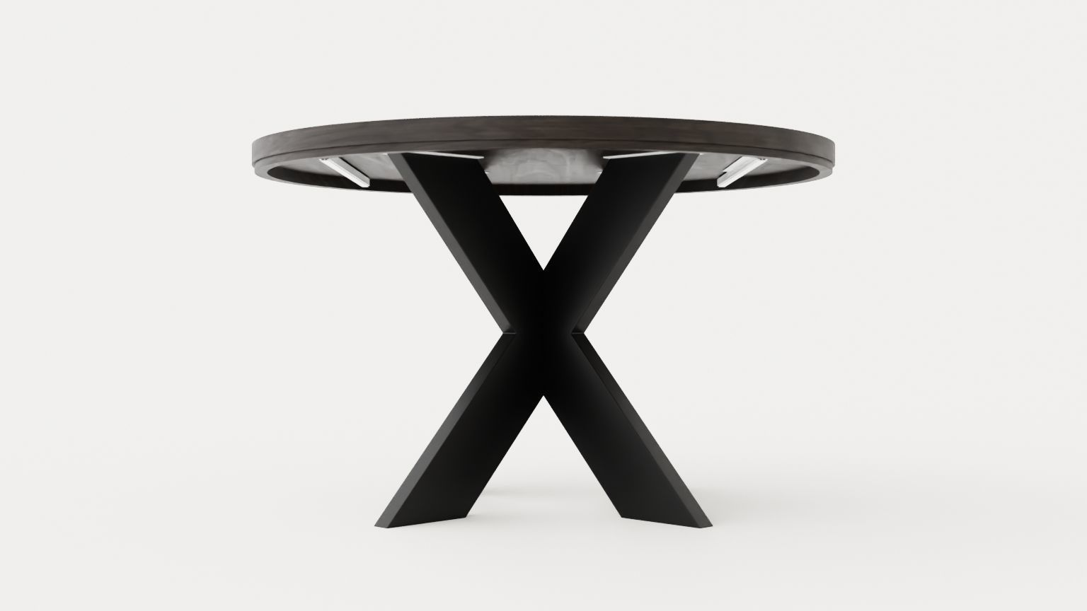 Somerset dining table round Low-poly 3D model_2