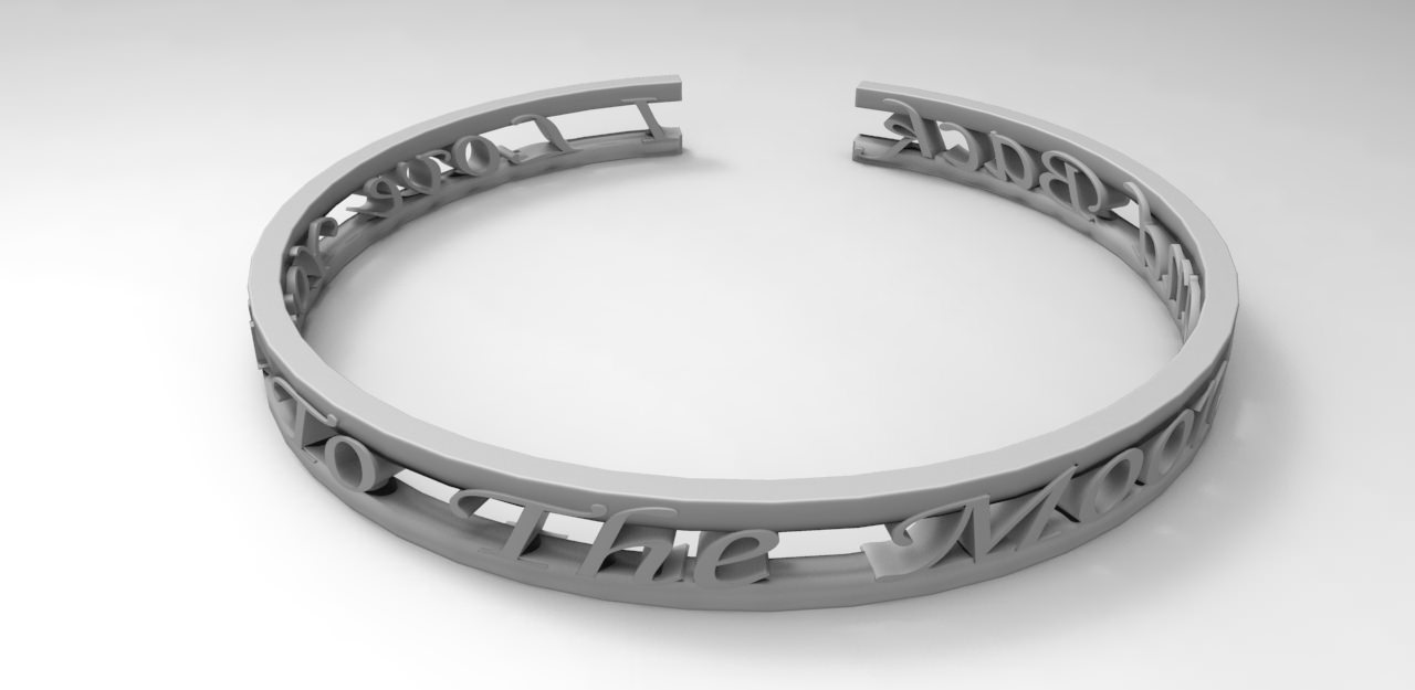 Bracelet Love II Free 3D print model_2