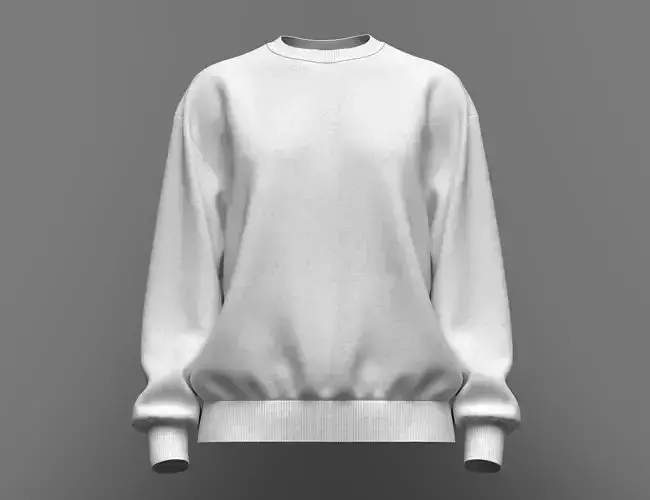 Womens Sweatshirt Oversized Set In 3d Model 3D model