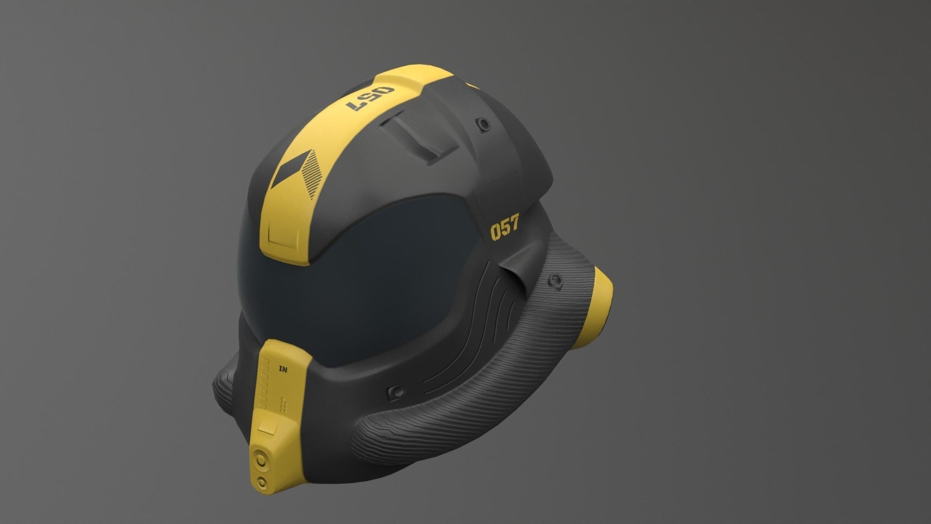 Sci-fi Helmet Low-poly 3D model_5