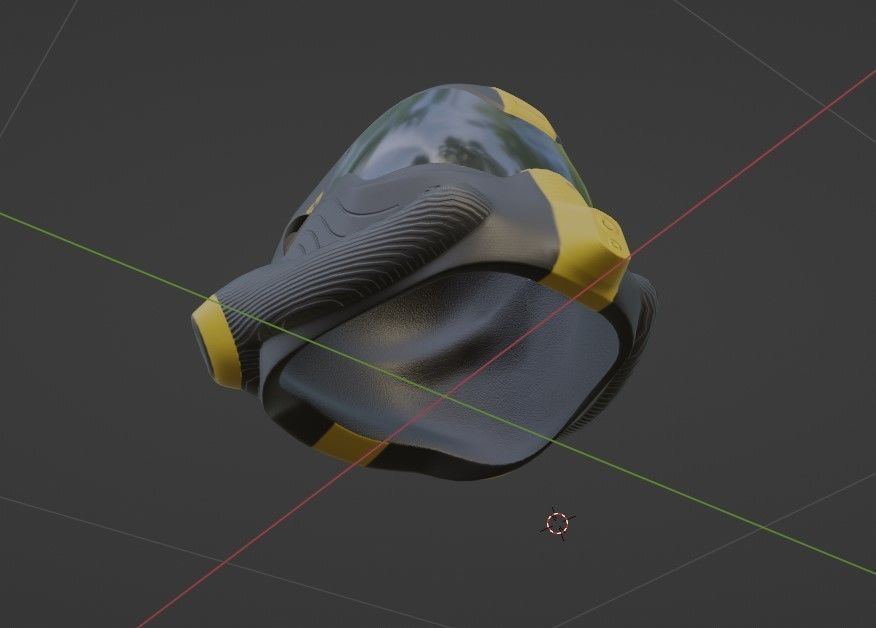 Sci-fi Helmet Low-poly 3D model_14